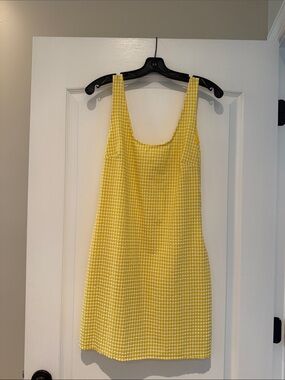 Urban Outfitters Yellow Gingham Mini Dress